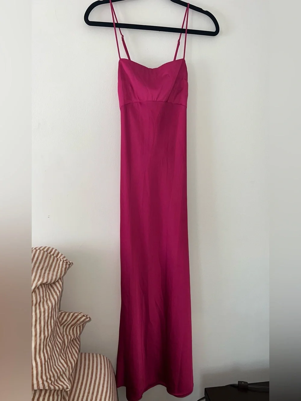Abercrombie & Fitch Hot Pink Dress - Magenta Maxi Slip Dress Sleek